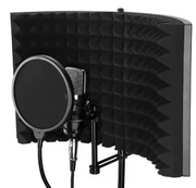 Portable Microphone Shield with Mounting Bracket for Mic